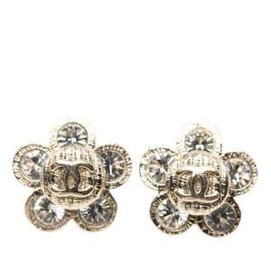 CHANEL Gold Logo Earrings